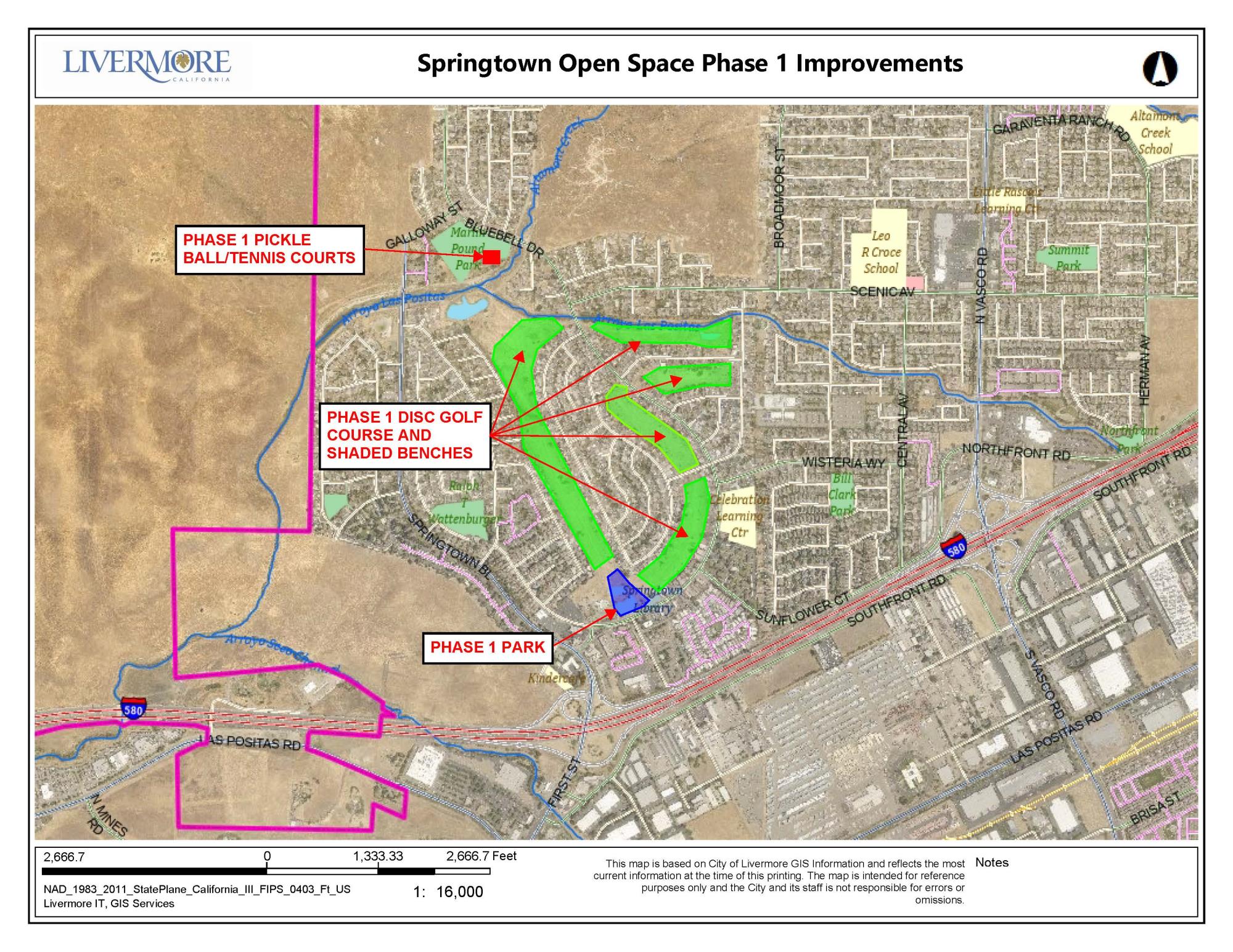 Springtown Open Space Phase 1 Improvements Location Map