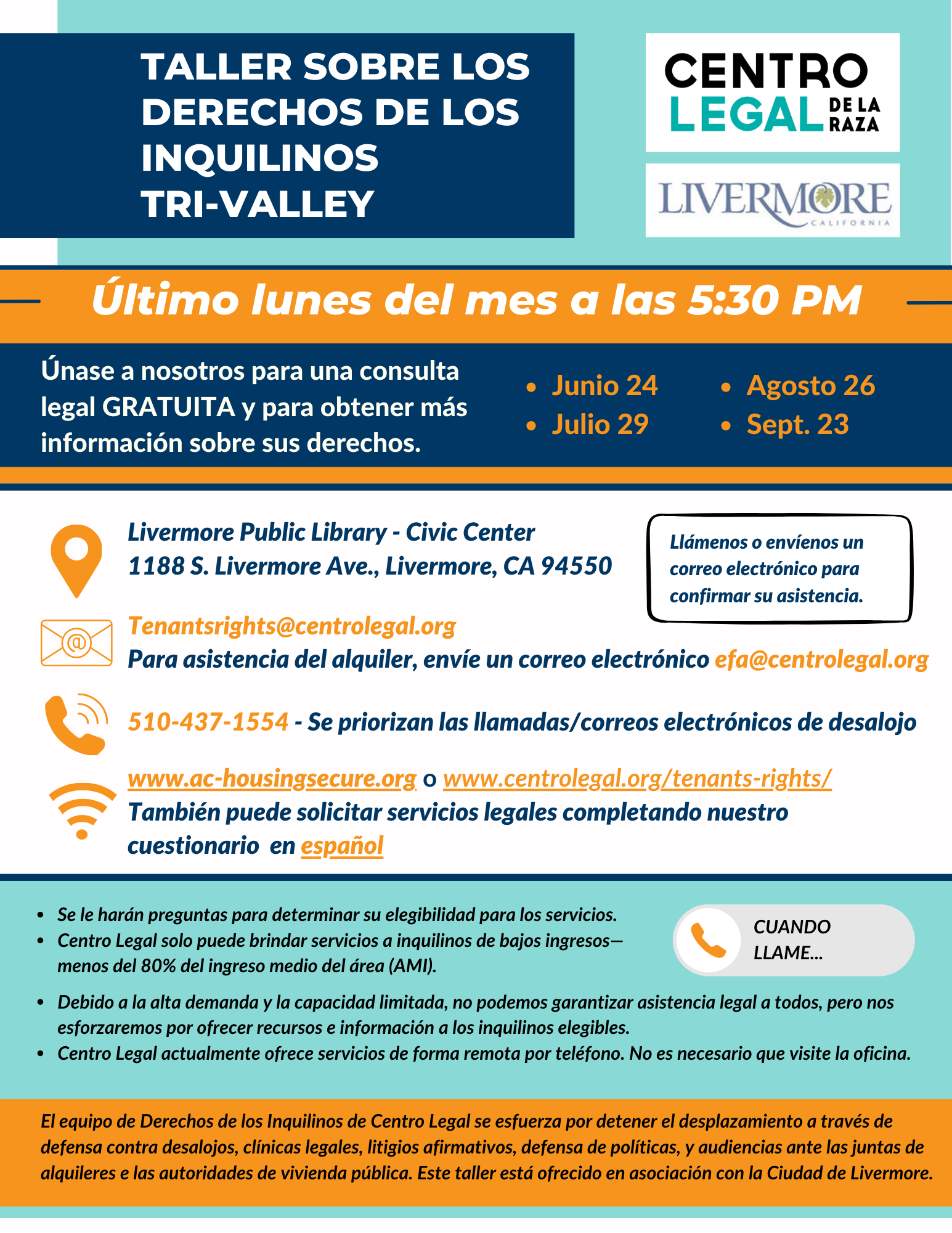 Tri Valley - Livermore TR Workshop (ESP)